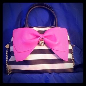 Betsey Johnson Hot Pink Bow Bag